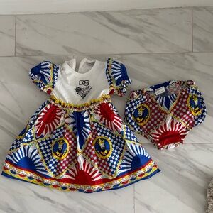 Authentic Dolce&Gabbana girls set dress and panties
